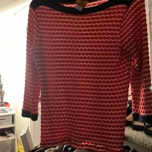 Red white and blue sweater top